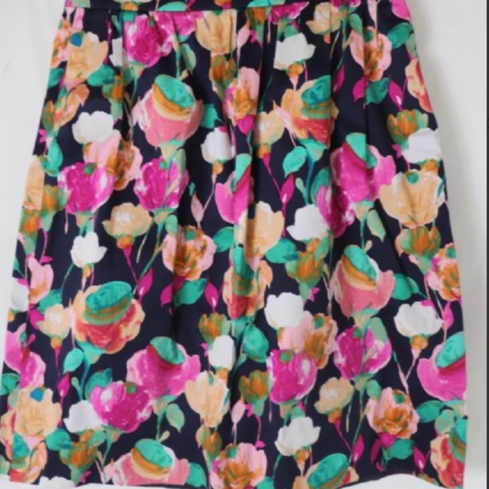 J Crew Multi Color Floral Skirt size 4